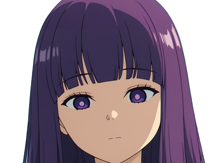 Sticker fern sousou no frieren frieren beyond journeys end frieren anime manga orpheline mage apprentie humaine fille femme waifu cheveux violets yeux violets par Dark-63
