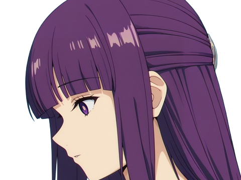 Sticker fern sousou no frieren frieren beyond journeys end frieren anime manga orpheline mage apprentie humaine fille femme waifu cheveux violets yeux violets par Dark-63
