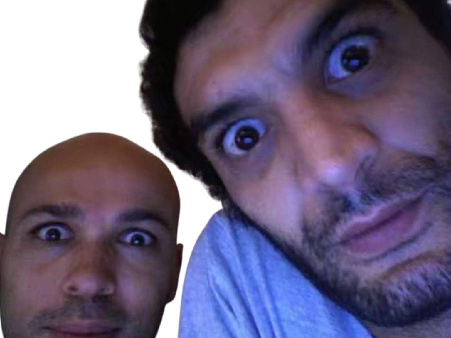 eric et ramzy choque choc chokbar gros yeux interloque surpris surprise stupefait what wtf bordel