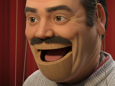 risitas pantin marionnette guignol pinnochio jouet chose monstre ventriloque ahi bouche