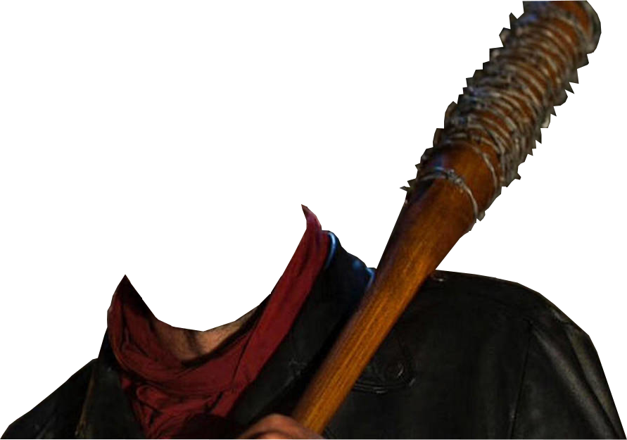 negan walking dead template templates battes baseballe mechant