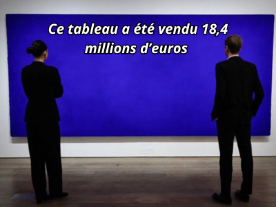 tableau monochrome bleu yves klein oeuvre musee art contemporain