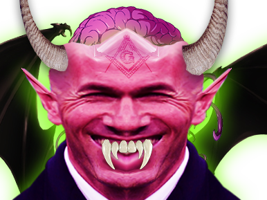 zidane benzemonstre demon sourire narquois redpill diablotin nwo ready moqueur aile