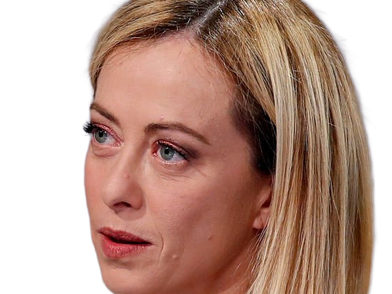 giorgia meloni femme politique italienne premiere ministre italie cheffe etat droite conservatrice quarantenaire cheveux-blonds yeux-verts