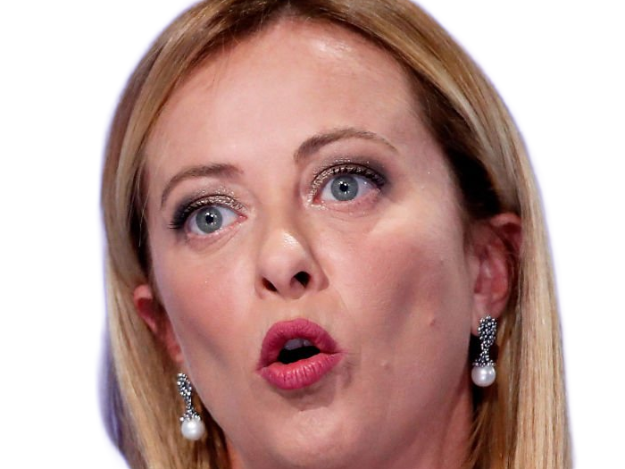 giorgia meloni femme politique italienne premiere ministre italie cheffe etat droite conservatrice quarantenaire cheveux-blonds yeux-verts