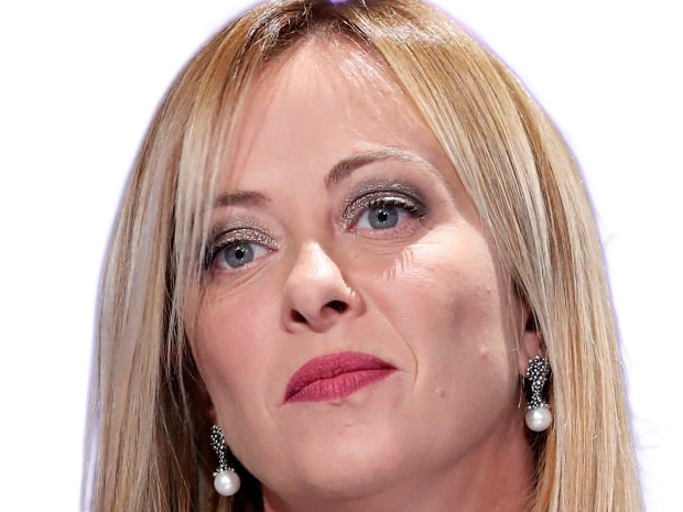 giorgia meloni femme politique italienne premiere ministre italie cheffe etat droite conservatrice quarantenaire cheveux-blonds yeux-verts