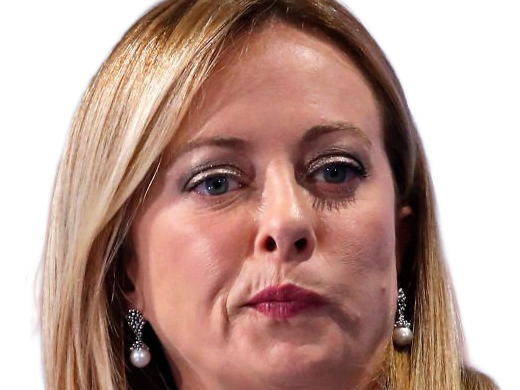 giorgia meloni femme politique italienne premiere ministre italie cheffe etat droite conservatrice quarantenaire cheveux-blonds yeux-verts