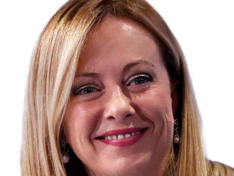 giorgia meloni femme politique italienne premiere ministre italie cheffe etat droite conservatrice quarantenaire cheveux-blonds yeux-verts