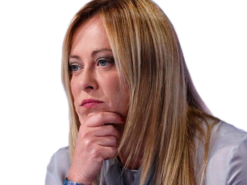 giorgia meloni femme politique italienne premiere ministre italie cheffe etat droite conservatrice quarantenaire cheveux-blonds yeux-verts