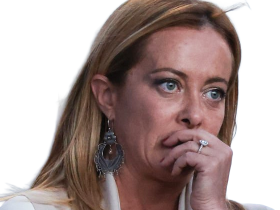 giorgia meloni femme politique italienne premiere ministre italie cheffe etat droite conservatrice quarantenaire cheveux-blonds yeux-verts