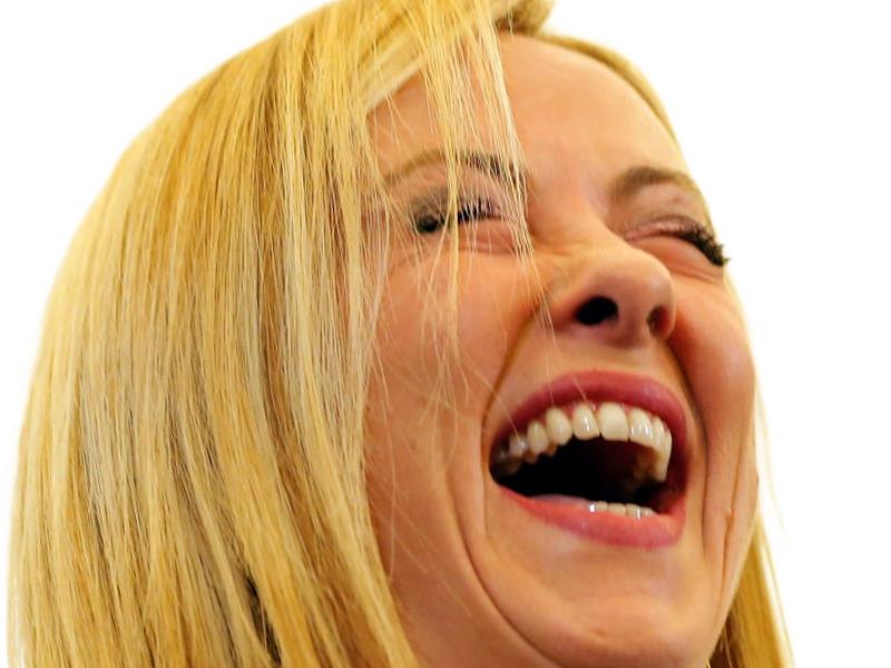 giorgia meloni femme politique italienne premiere ministre italie cheffe etat droite conservatrice quarantenaire cheveux-blonds yeux-verts