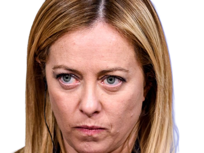 giorgia meloni femme politique italienne premiere ministre italie cheffe etat droite conservatrice quarantenaire cheveux-blonds yeux-verts