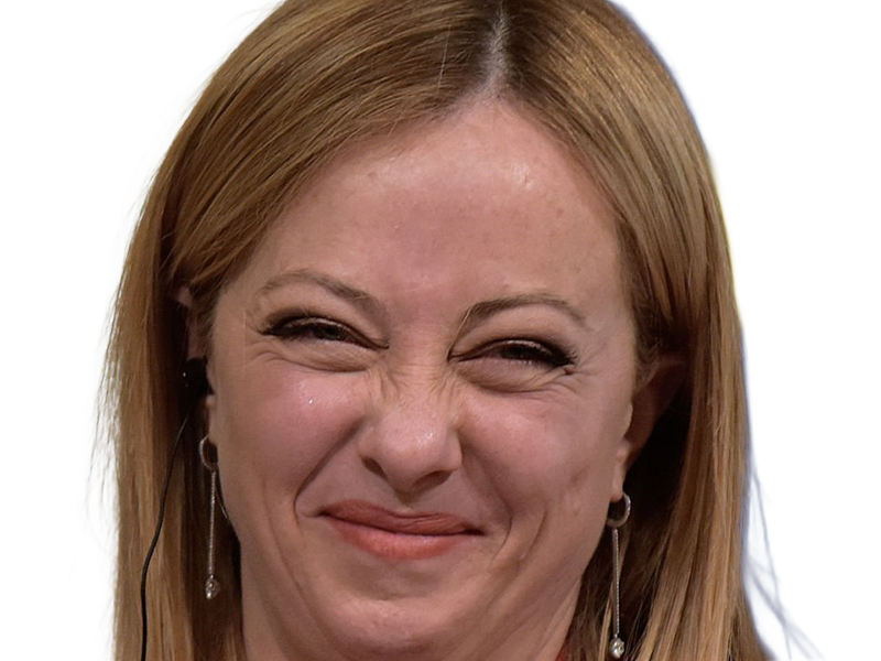 giorgia meloni femme politique italienne premiere ministre italie cheffe etat droite conservatrice quarantenaire cheveux-blonds yeux-verts