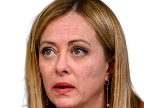 giorgia meloni femme politique italienne premiere ministre italie cheffe etat droite conservatrice quarantenaire cheveux-blonds yeux-verts