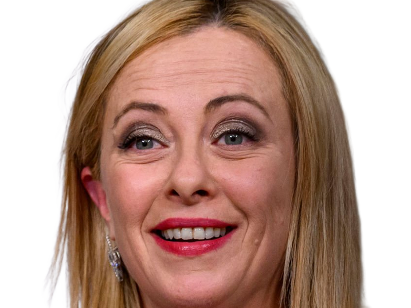 giorgia meloni femme politique italienne premiere ministre italie cheffe etat droite conservatrice quarantenaire cheveux-blonds yeux-verts