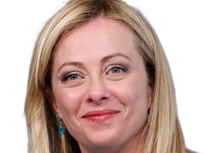 giorgia meloni femme politique italienne premiere ministre italie cheffe etat droite conservatrice quarantenaire cheveux-blonds yeux-verts