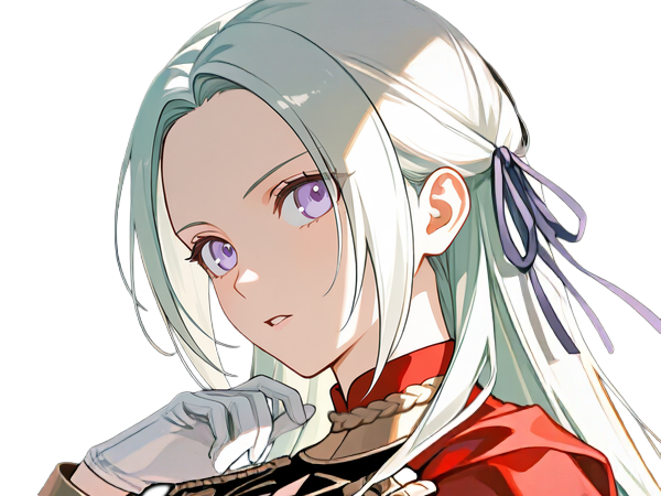 edelgard von hresvelg edel fire emblem three houses fe3h aigles jais moupe serieuse concentree determinee