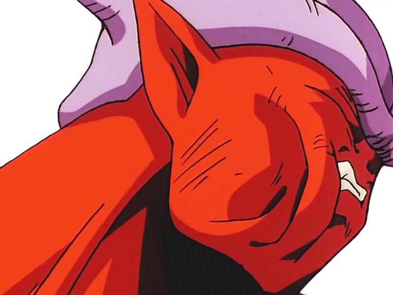 janemba janenba forme-finale dragon-ball-z oav fusions 1995 dbz demon mal-incarne antagoniste epeiste peau-rouge yeux-jaunes cornes
