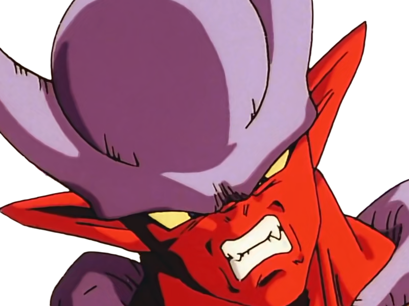 janemba janenba forme-finale dragon-ball-z oav fusions 1995 dbz demon mal-incarne antagoniste epeiste peau-rouge yeux-jaunes cornes