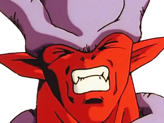 janemba janenba forme-finale dragon-ball-z oav fusions 1995 dbz demon mal-incarne antagoniste epeiste peau-rouge yeux-jaunes cornes