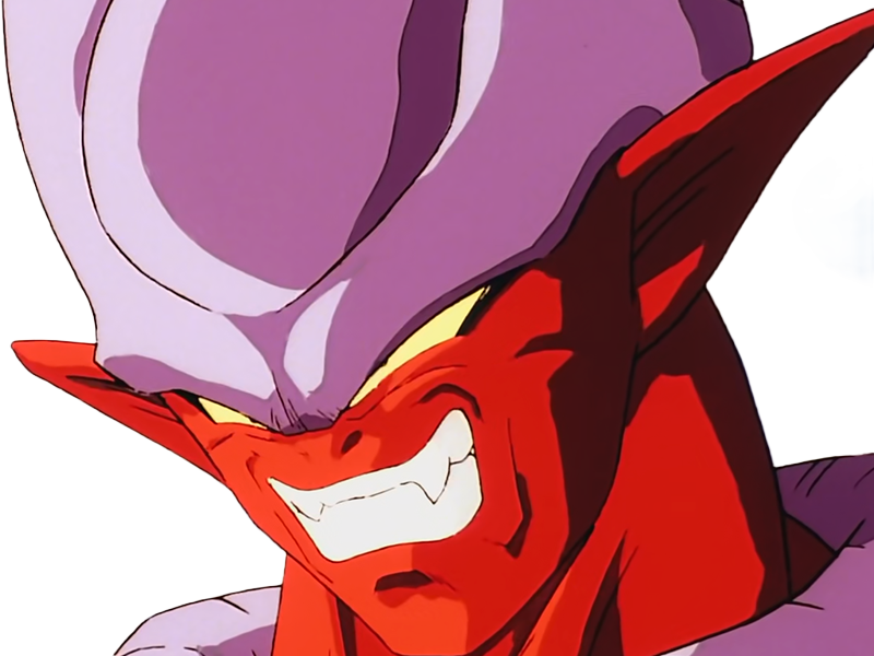 janemba janenba forme-finale dragon-ball-z oav fusions 1995 dbz demon mal-incarne antagoniste epeiste peau-rouge yeux-jaunes cornes