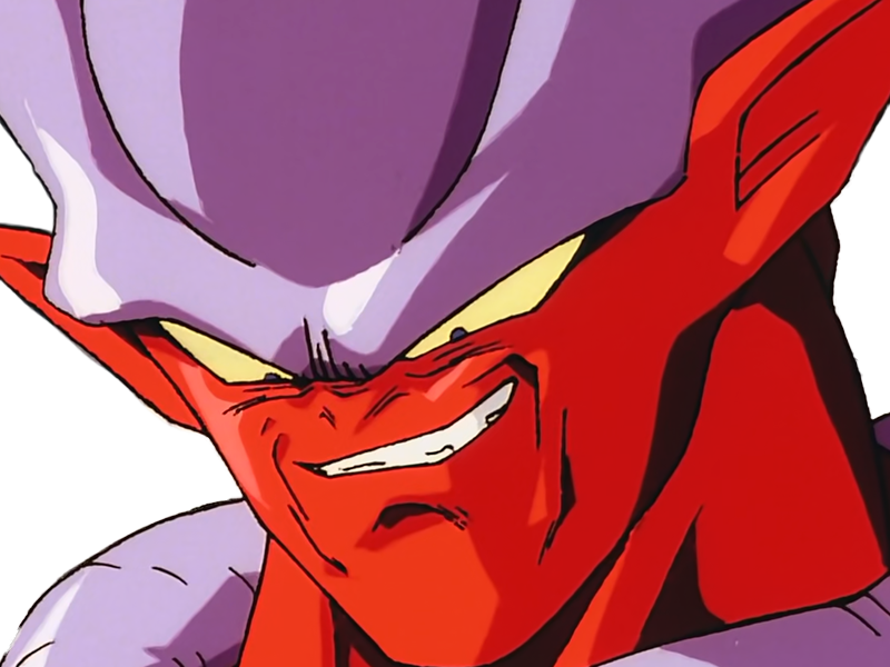 janemba janenba forme-finale dragon-ball-z oav fusions 1995 dbz demon mal-incarne antagoniste epeiste peau-rouge yeux-jaunes cornes