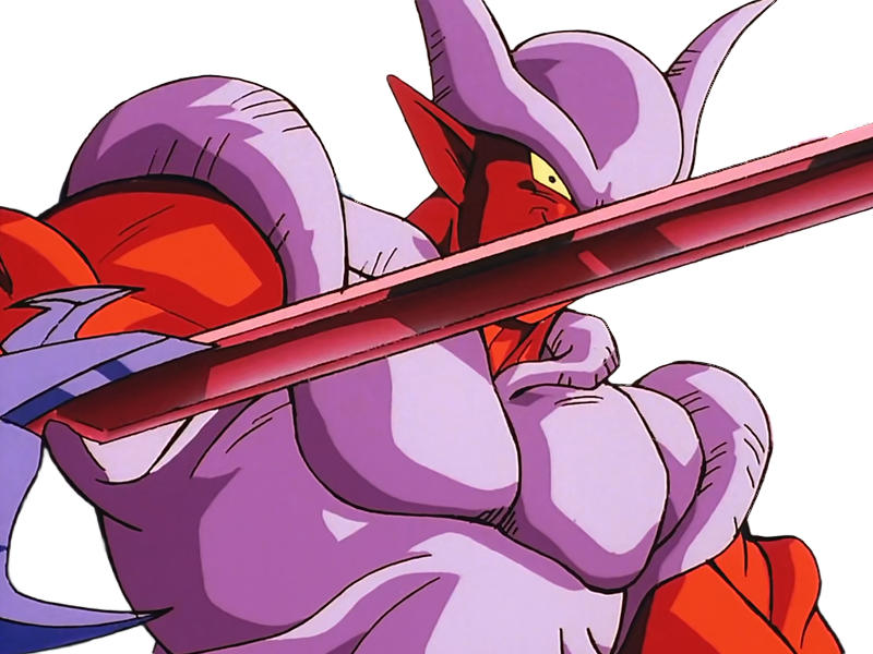janemba janenba forme-finale dragon-ball-z oav fusions 1995 dbz demon mal-incarne antagoniste epeiste peau-rouge yeux-jaunes cornes
