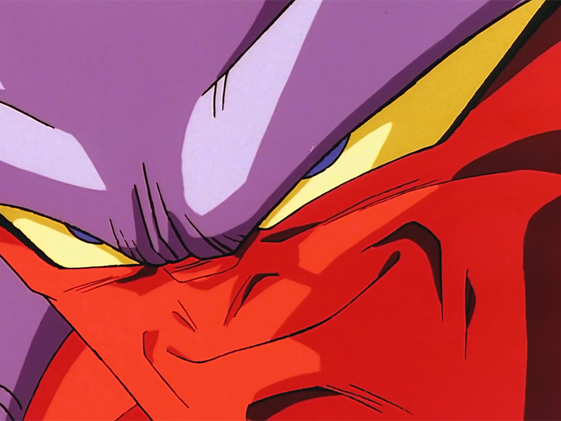 janemba janenba forme-finale dragon-ball-z oav fusions 1995 dbz demon mal-incarne antagoniste epeiste peau-rouge yeux-jaunes cornes