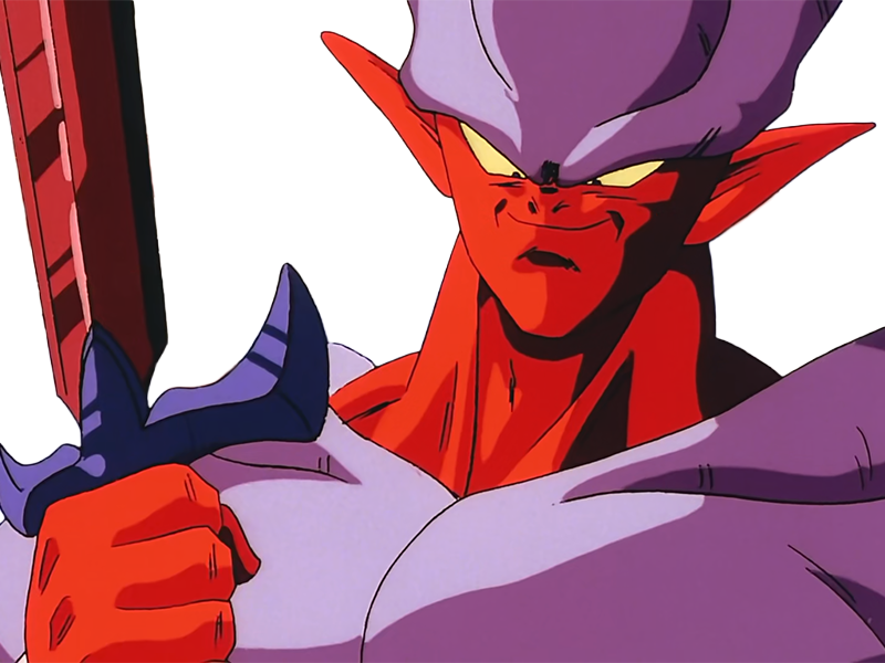 janemba janenba forme-finale dragon-ball-z oav fusions 1995 dbz demon mal-incarne antagoniste epeiste peau-rouge yeux-jaunes cornes