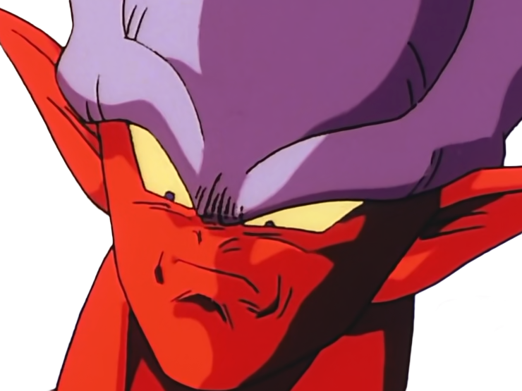 janemba janenba forme-finale dragon-ball-z oav fusions 1995 dbz demon mal-incarne antagoniste epeiste peau-rouge yeux-jaunes cornes