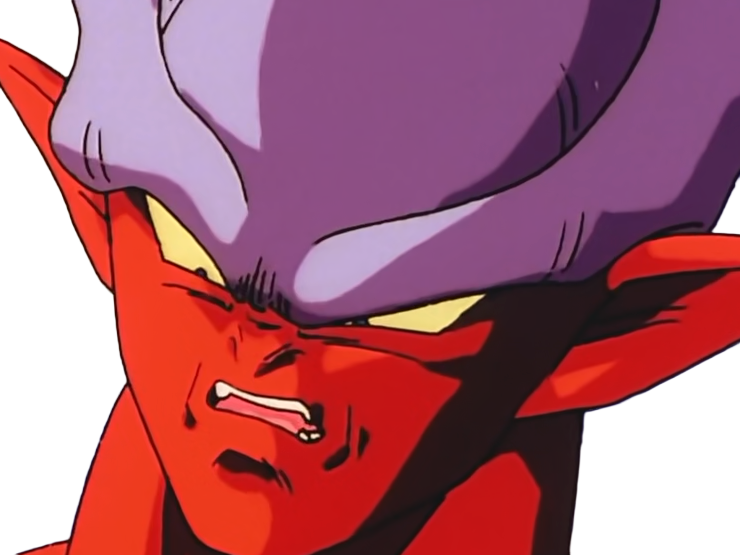 janemba janenba forme-finale dragon-ball-z oav fusions 1995 dbz demon mal-incarne antagoniste epeiste peau-rouge yeux-jaunes cornes