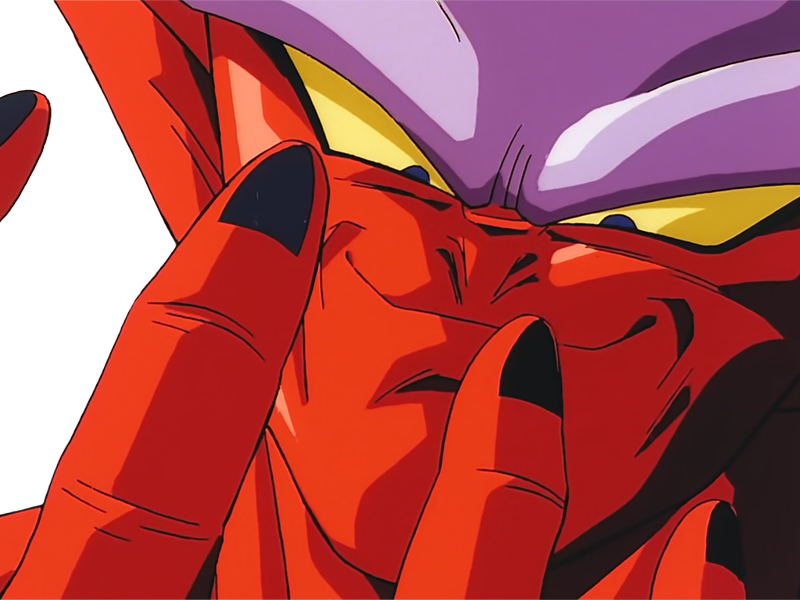 janemba janenba forme-finale dragon-ball-z oav fusions 1995 dbz demon mal-incarne antagoniste epeiste peau-rouge yeux-jaunes cornes