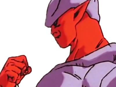 janemba janenba forme-finale dragon-ball-z oav fusions 1995 dbz demon mal-incarne antagoniste epeiste peau-rouge yeux-jaunes cornes