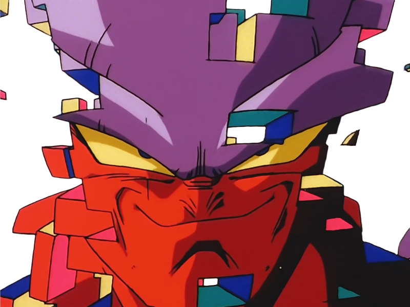 janemba janenba forme-finale dragon-ball-z oav fusions 1995 dbz demon mal-incarne antagoniste epeiste peau-rouge yeux-jaunes cornes
