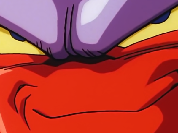 janemba janenba forme-finale dragon-ball-z oav fusions 1995 dbz demon mal-incarne antagoniste epeiste peau-rouge yeux-jaunes cornes