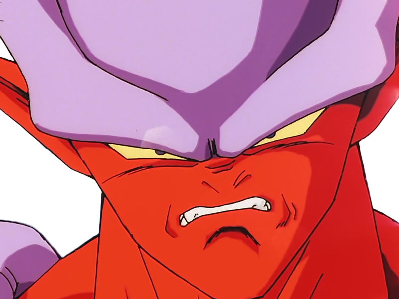 janemba janenba forme-finale dragon-ball-z oav fusions 1995 dbz demon mal-incarne antagoniste epeiste peau-rouge yeux-jaunes cornes