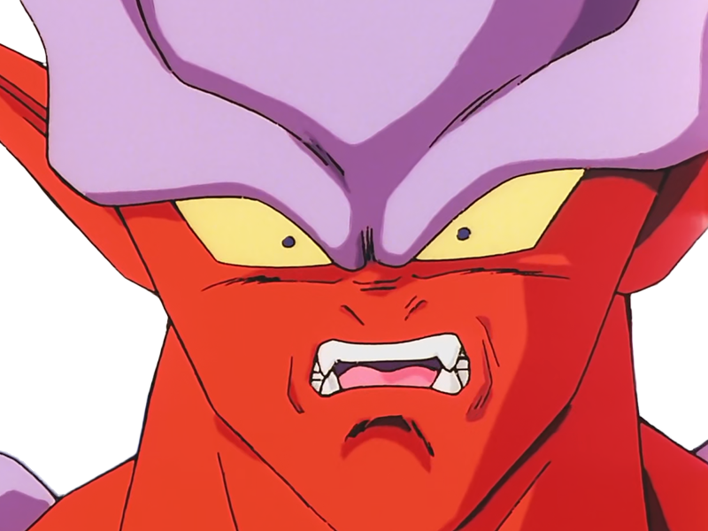 janemba janenba forme-finale dragon-ball-z oav fusions 1995 dbz demon mal-incarne antagoniste epeiste peau-rouge yeux-jaunes cornes