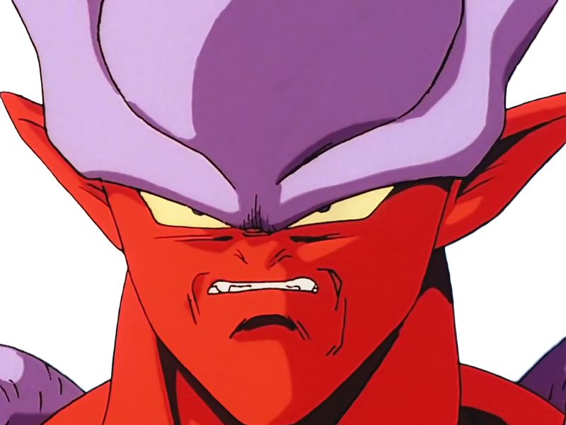 janemba janenba forme-finale dragon-ball-z oav fusions 1995 dbz demon mal-incarne antagoniste epeiste peau-rouge yeux-jaunes cornes