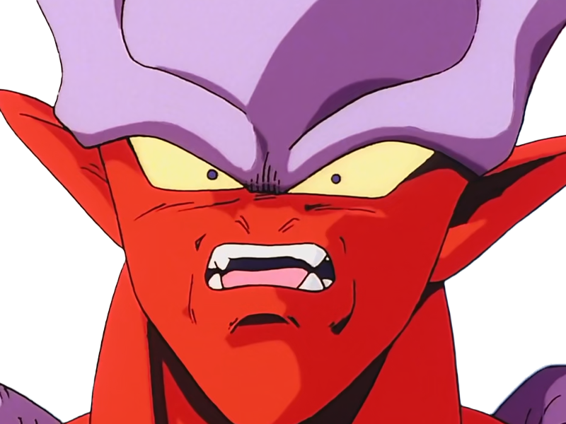 janemba janenba forme-finale dragon-ball-z oav fusions 1995 dbz demon mal-incarne antagoniste epeiste peau-rouge yeux-jaunes cornes