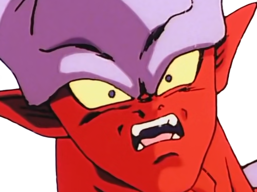 janemba janenba forme-finale dragon-ball-z oav fusions 1995 dbz demon mal-incarne antagoniste epeiste peau-rouge yeux-jaunes cornes