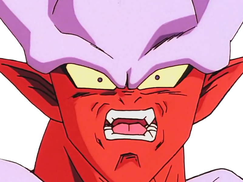 janemba janenba forme-finale dragon-ball-z oav fusions 1995 dbz demon mal-incarne antagoniste epeiste peau-rouge yeux-jaunes cornes