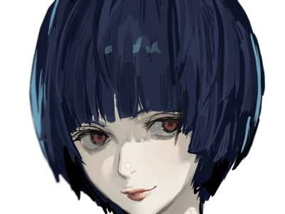tae takemi persona-5 p5 jeu video rpg medecin punk gothique femme cheveux-bleus-fonces yeux-marrons blouse-blanche waifu