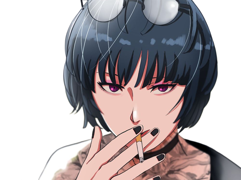 tae takemi persona-5 p5 jeu video rpg medecin punk gothique femme cheveux-bleus-fonces yeux-marrons blouse-blanche waifu