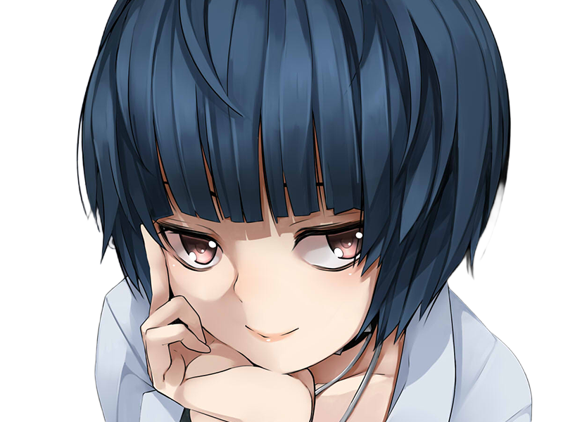 tae takemi persona-5 p5 jeu video rpg medecin punk gothique femme cheveux-bleus-fonces yeux-marrons blouse-blanche waifu