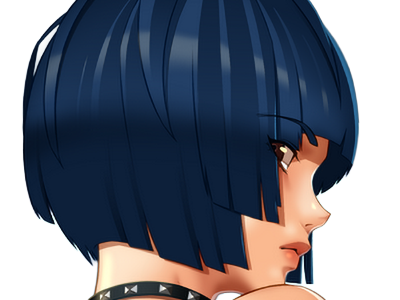 tae takemi persona-5 p5 jeu video rpg medecin punk gothique femme cheveux-bleus-fonces yeux-marrons blouse-blanche waifu