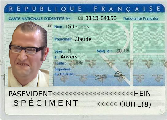 francois damiens lembrouille grimace belge humour cni carte nationale identite claude didebeek camera cachee prank