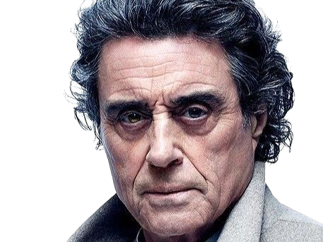 ian mcshane acteur britannique anglais homme brun yeux bleus vieux charisme soixantaine soixantenaire 2020 2020s