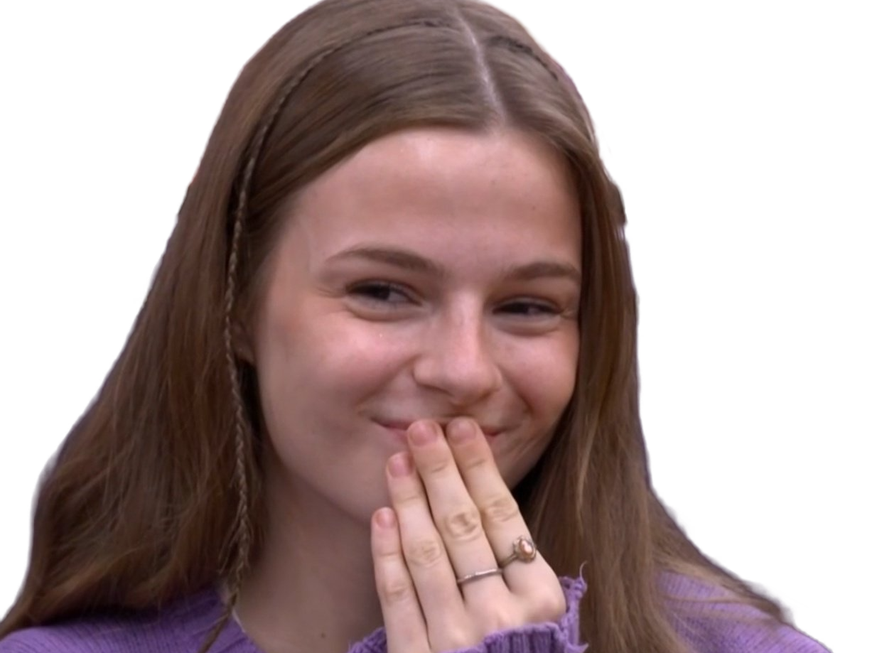 star academy ac anouk anoukent sourire moqueur moqueuse espiegle main