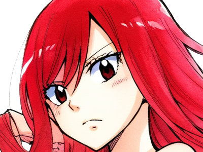 Sticker erza scarlet fairy tail elsa hiro mashima manga anime waifu mage titania rang s rousse par Dark-63