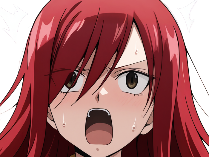 Sticker erza scarlet fairy tail elsa hiro mashima manga anime waifu mage titania rang s rousse par Dark-63